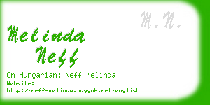 melinda neff business card